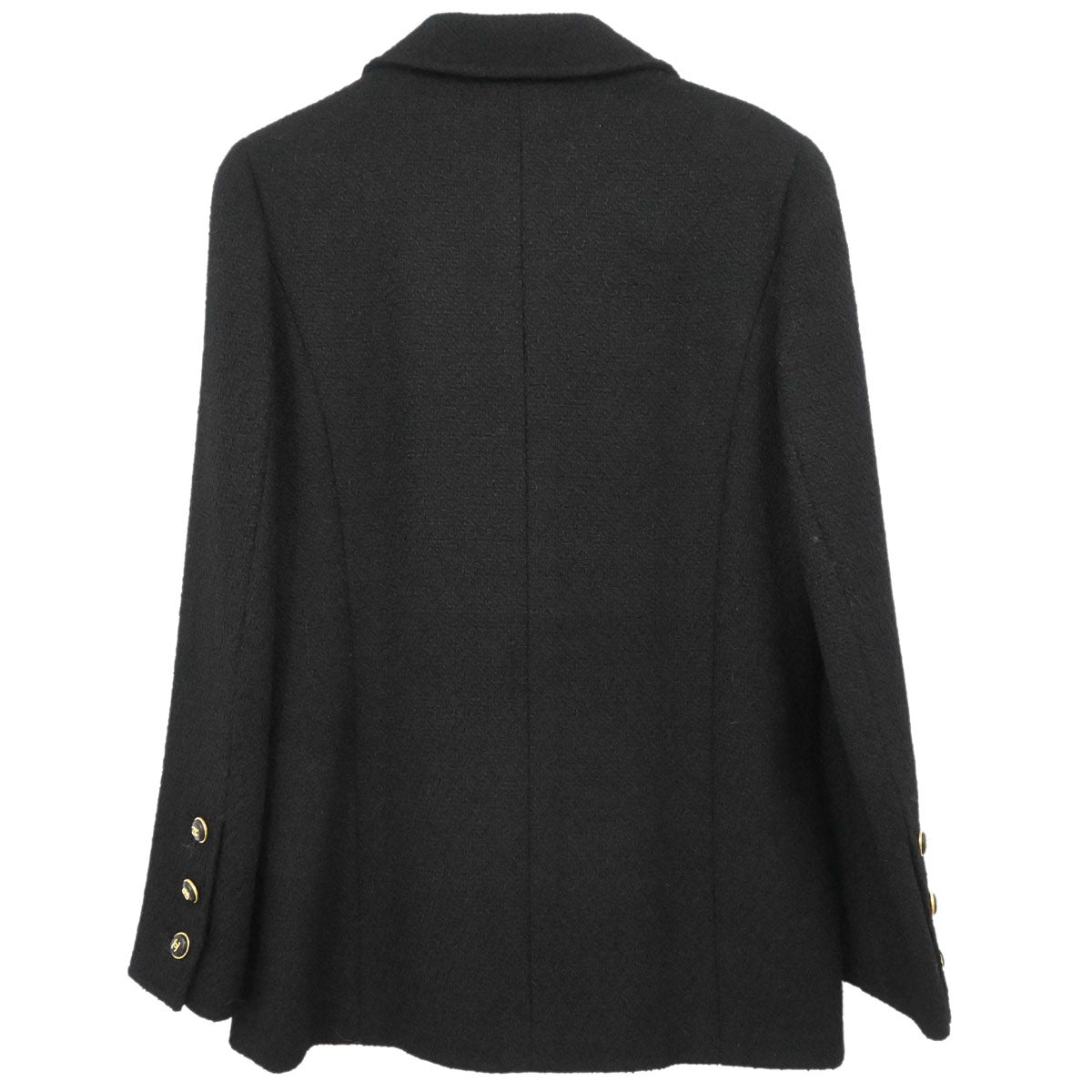 Chanel 1995 Single Breasted Tweed Jacket Black #40