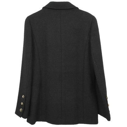 Chanel 1995 Single Breasted Tweed Jacket Black #40