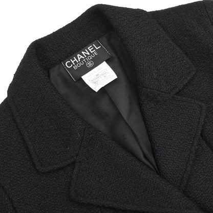 Chanel 1995 Single Breasted Tweed Jacket Black #40
