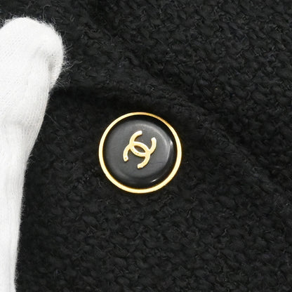 Chanel 1995 Single Breasted Tweed Jacket Black #40