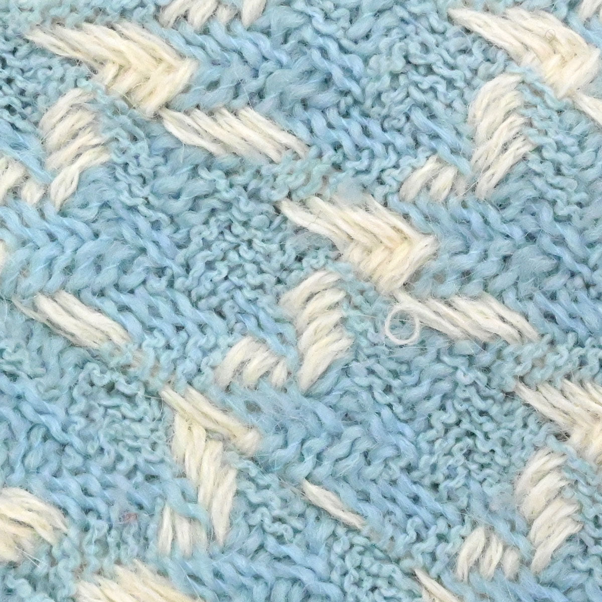 Chanel 1996 Collarless Tweed Check Jacket Light Blue #36