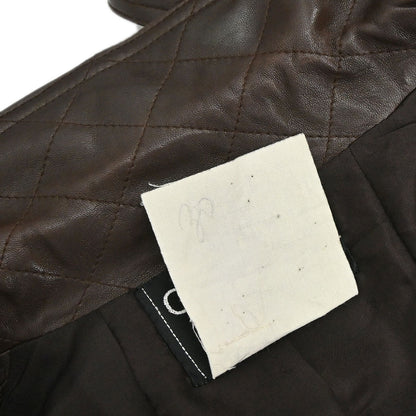 Chanel 1993 Single Breasted Leather Jacket Brown #40