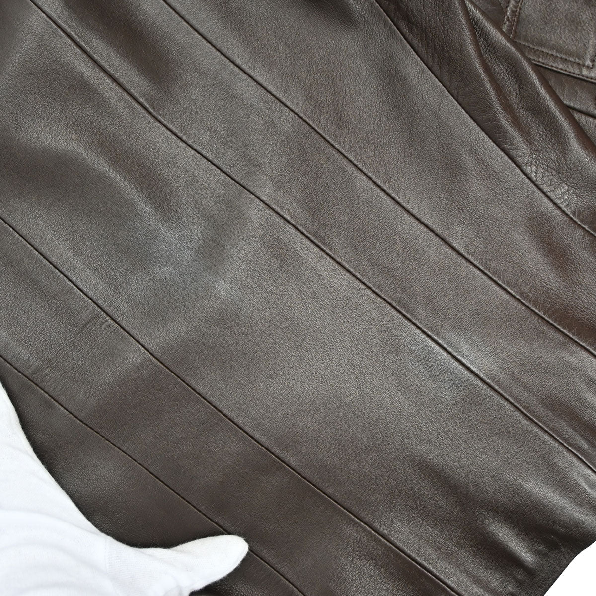 Chanel 1993 Single Breasted Leather Jacket Brown #40