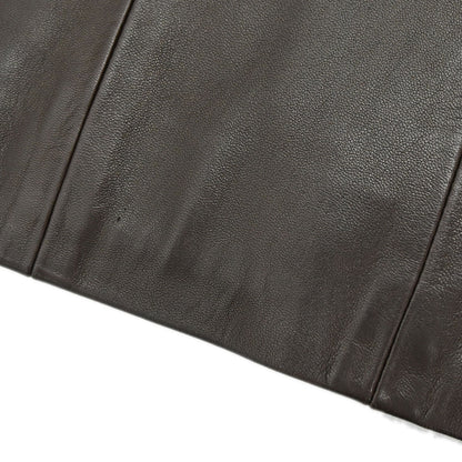 Chanel 1993 Single Breasted Leather Jacket Brown #40