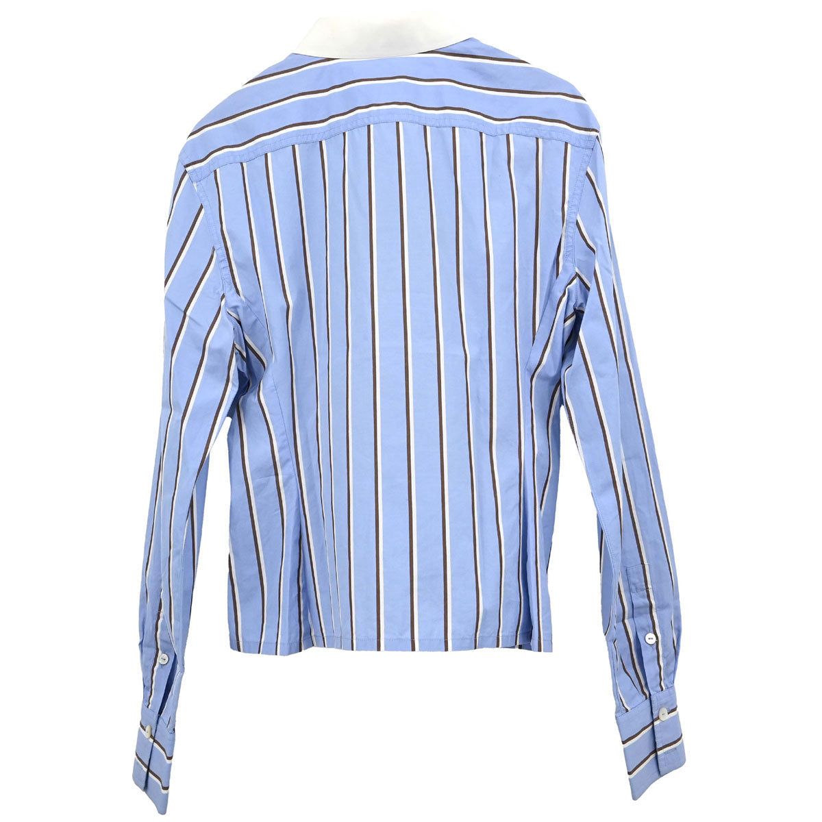Chanel Striped Shirt Blouse Light Blue