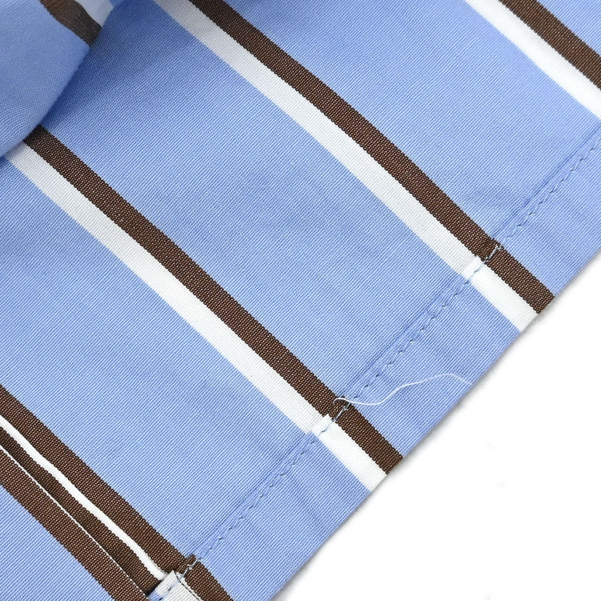 Chanel Striped Shirt Blouse Light Blue
