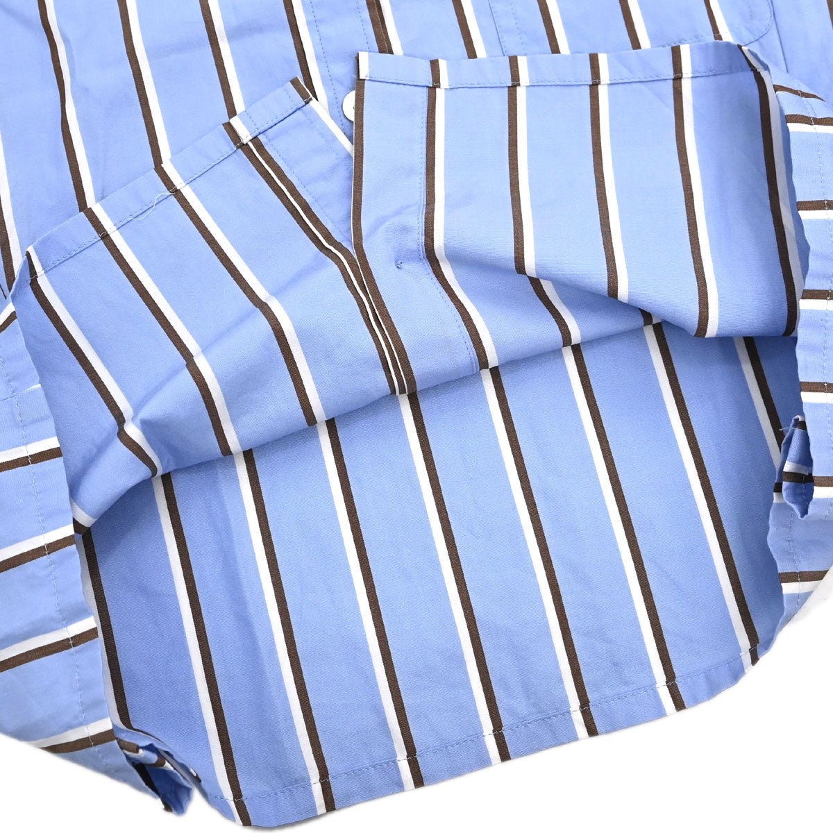 Chanel Striped Shirt Blouse Light Blue