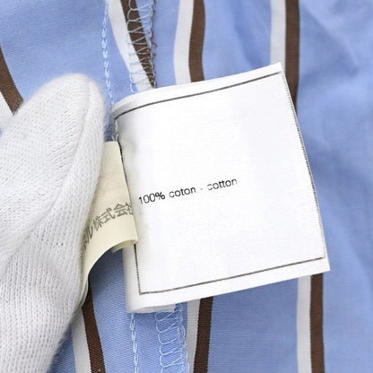 Chanel Striped Shirt Blouse Light Blue
