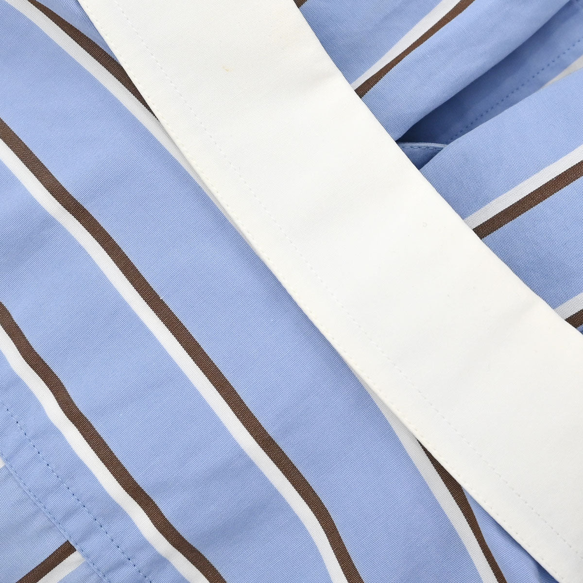 Chanel Striped Shirt Blouse Light Blue
