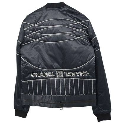 Chanel 2006 Sport Line Zip Up Jacket Dark Navy #42