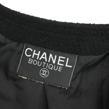 Chanel Collarless Jacket Tweed Black