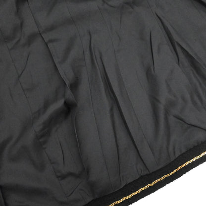 Chanel Collarless Jacket Tweed Black