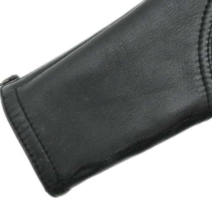 Chanel 2004 Sport Line Hooded Zip Up Leather Jacket Black #42