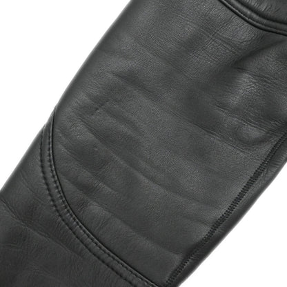 Chanel 2004 Sport Line Hooded Zip Up Leather Jacket Black #42