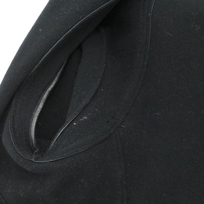 Chanel 2004 Sport Line Hooded Zip Up Leather Jacket Black #42