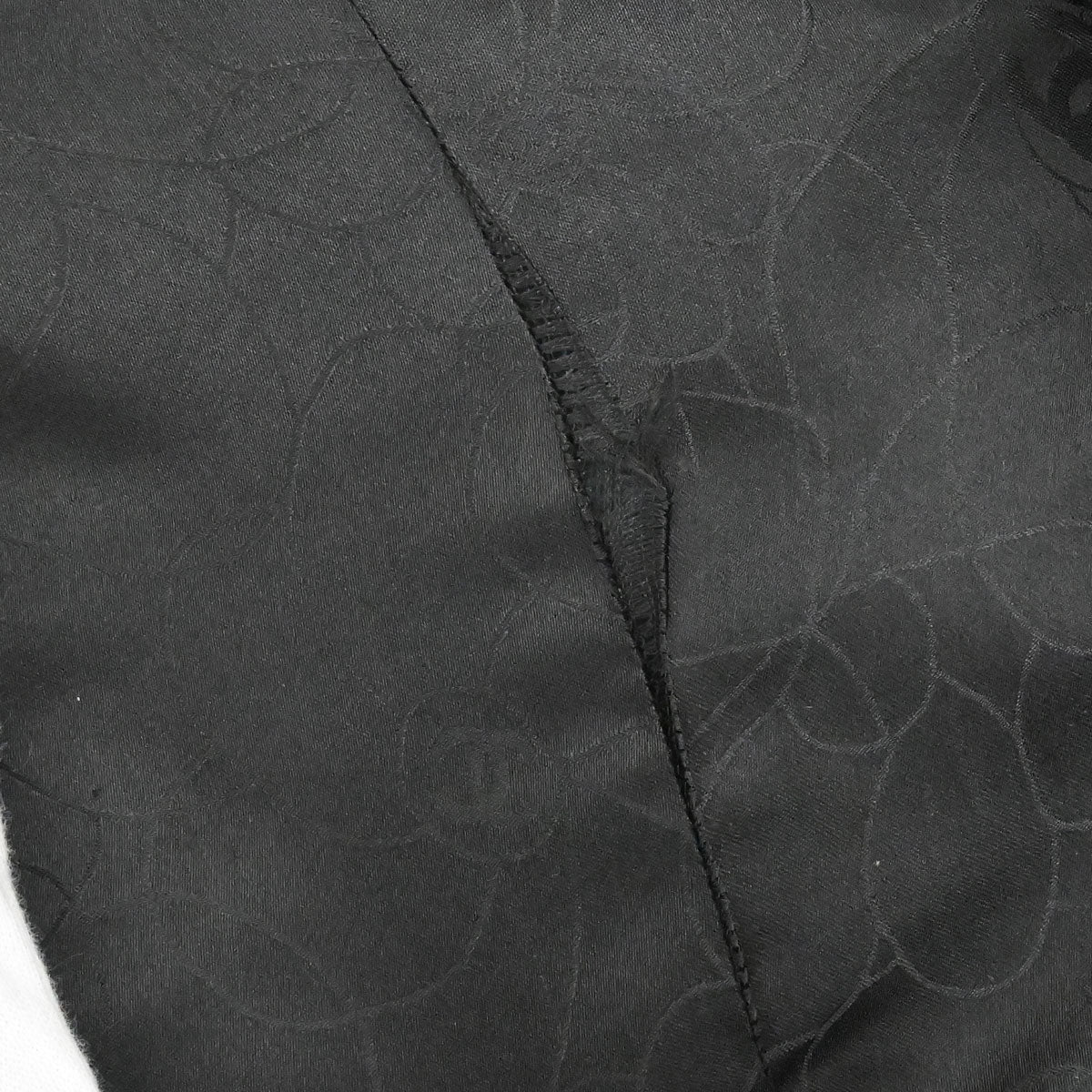 Chanel 2006 Leather Coat Jacket Black #38
