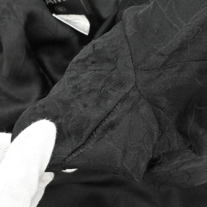 Chanel 2006 Leather Coat Jacket Black #38