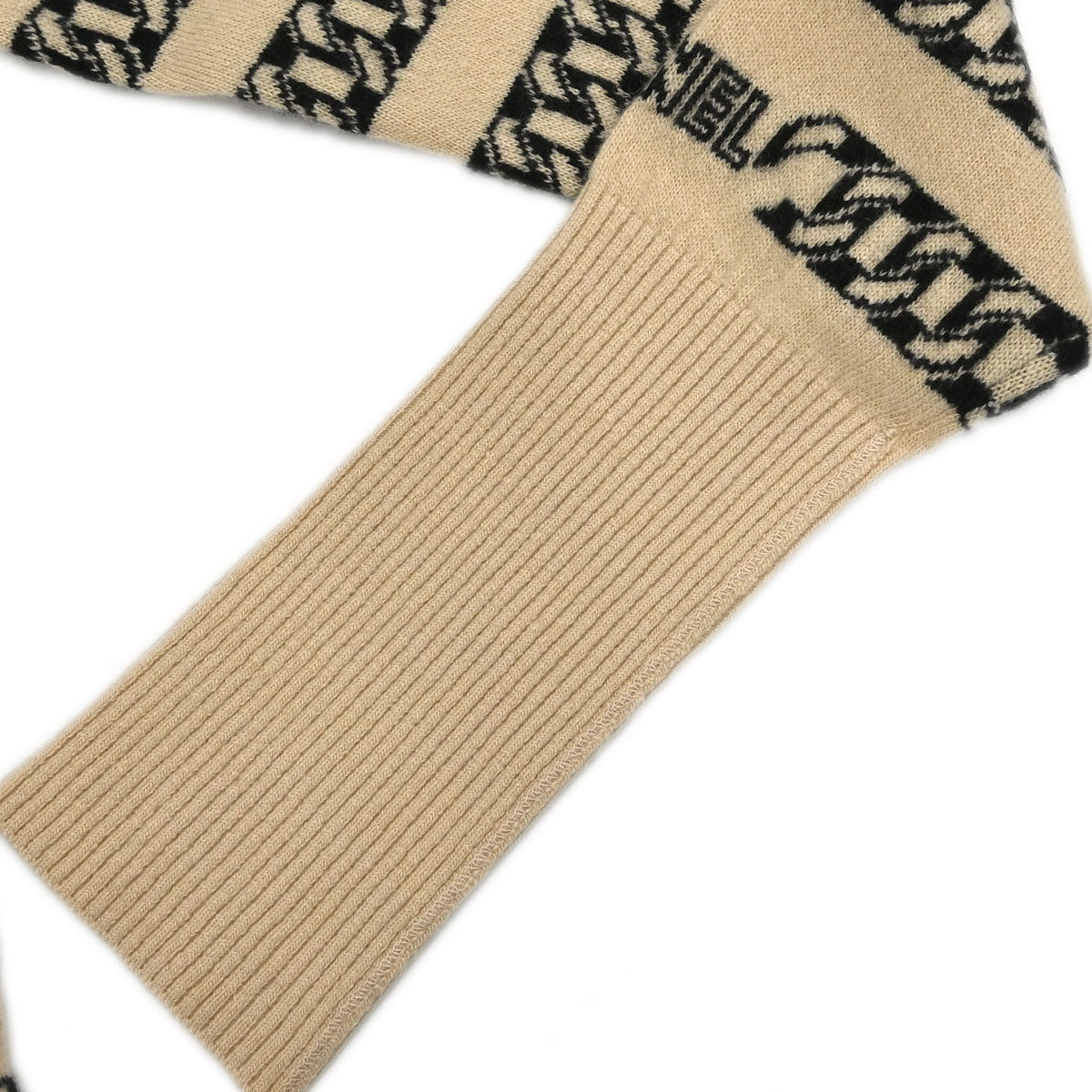 Chanel 2001 Sweater Knit Top Beige #42