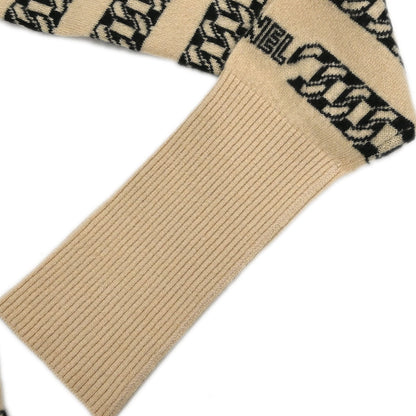 Chanel 2001 Sweater Knit Top Beige #42