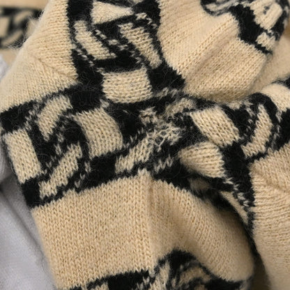 Chanel 2001 Sweater Knit Top Beige #42