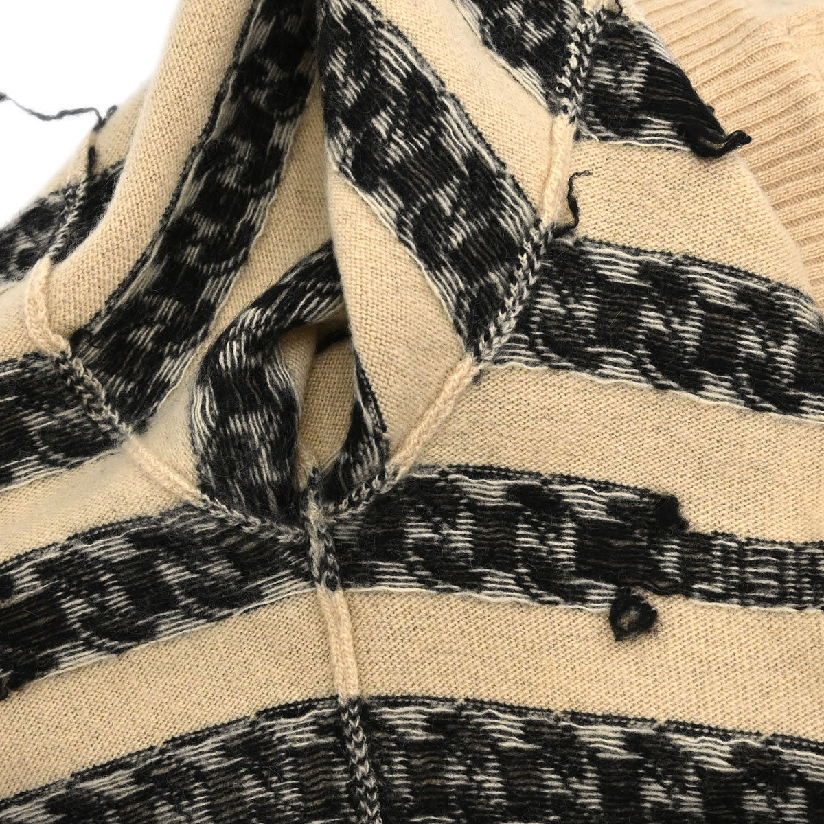 Chanel 2001 Sweater Knit Top Beige #42