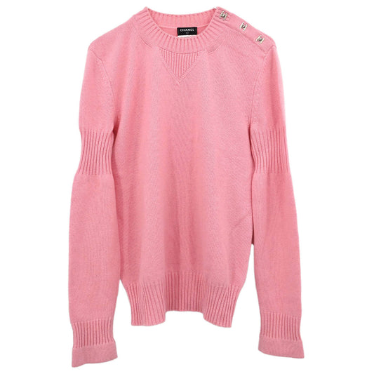 Chanel 2015 Sweater Knit Top Turnlock Pink #36