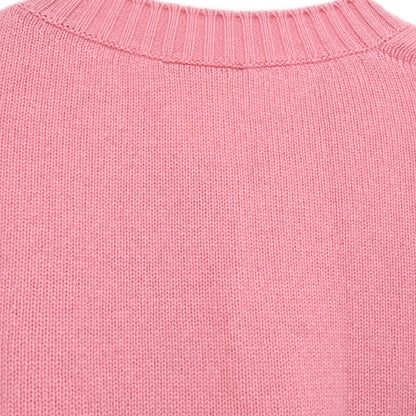 Chanel 2015 Sweater Knit Top Turnlock Pink #36