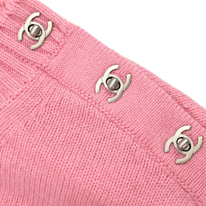 Chanel 2015 Sweater Knit Top Turnlock Pink #36