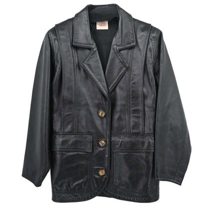 Loewe Single Breasted Napa Leather Jacket Black #40