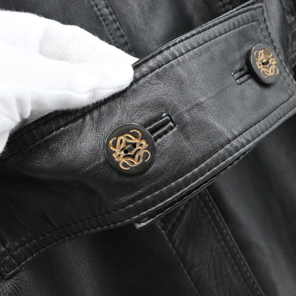 Loewe Single Breasted Napa Leather Jacket Black #40