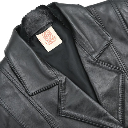 Loewe Single Breasted Napa Leather Jacket Black #40