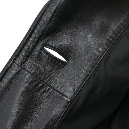 Loewe Single Breasted Napa Leather Jacket Black #40