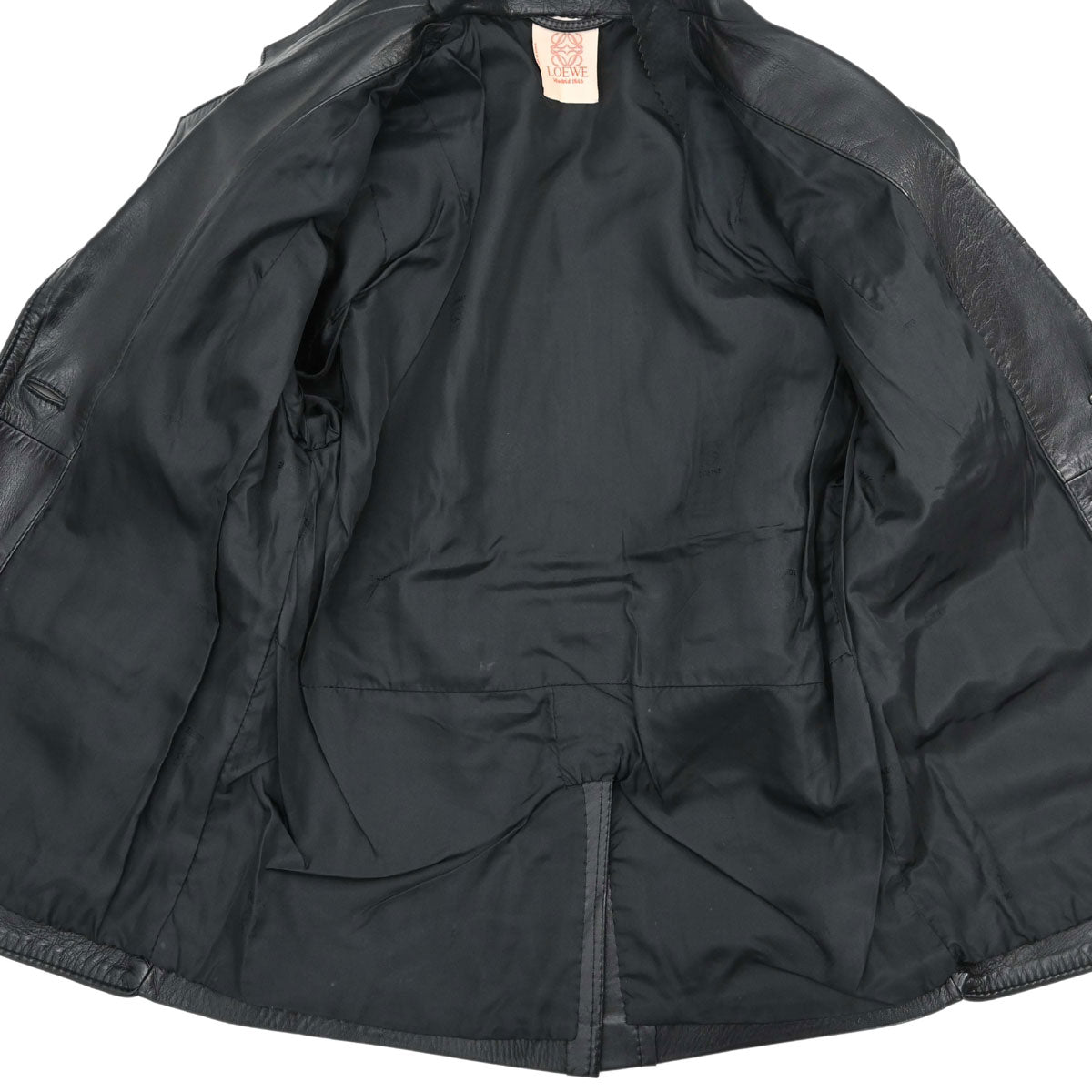 Loewe Single Breasted Napa Leather Jacket Black #40