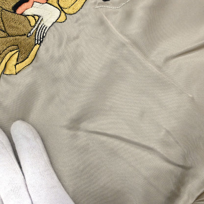 Gucci Reversible Embroidery Jacket Light Blue Beige #44