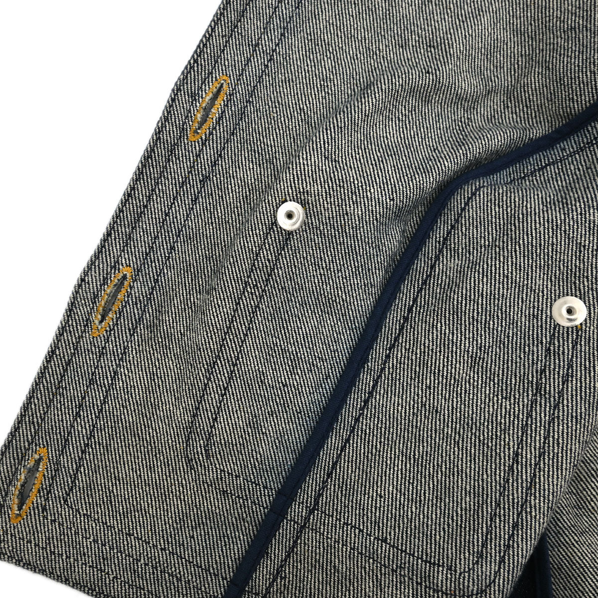 Chanel 1996 Sleeveless Vest Denim Jacket Navy #38