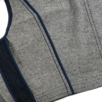 Chanel 1996 Sleeveless Vest Denim Jacket Navy #38