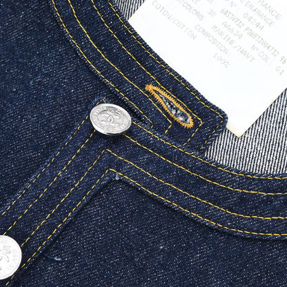 Chanel 1996 Sleeveless Vest Denim Jacket Navy #38