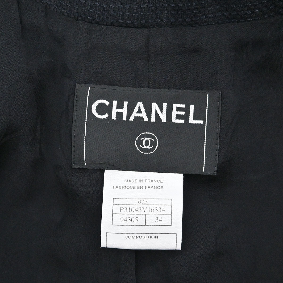 Chanel 2007 Single Breasted Jacket Black #34