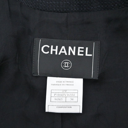 Chanel 2007 Single Breasted Jacket Black #34
