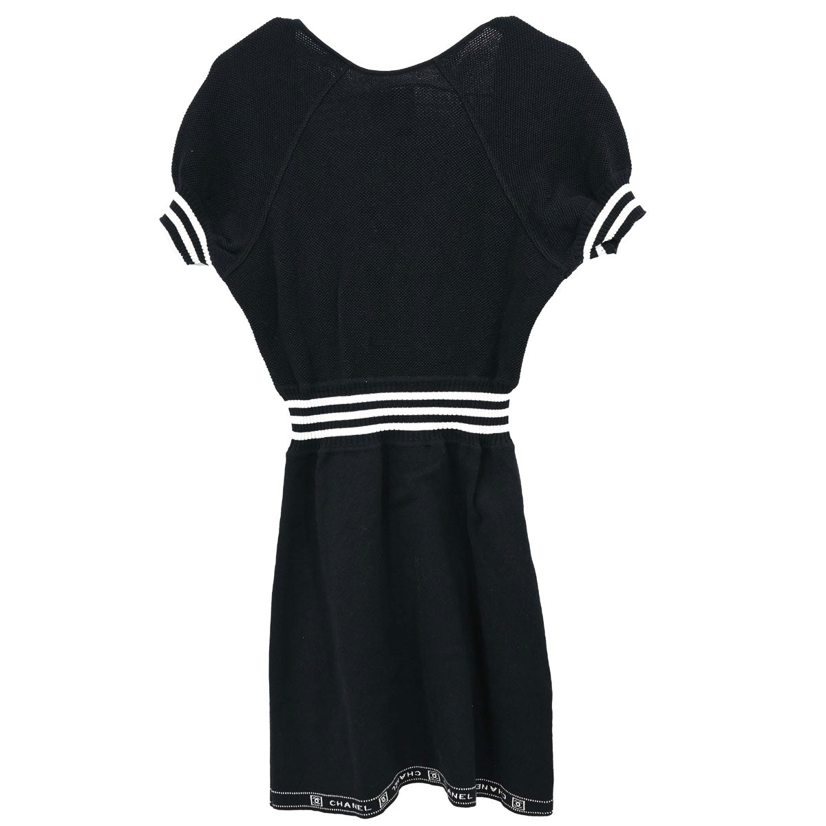 Chanel 2004 Sport Line Short Sleeve Dress Black #38