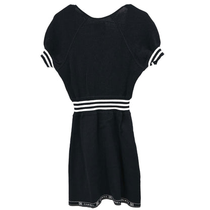 Chanel 2004 Sport Line Short Sleeve Dress Black #38