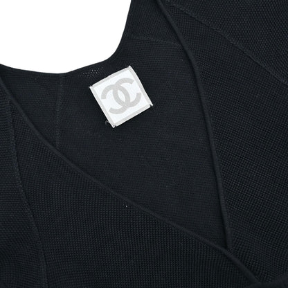 Chanel 2004 Sport Line Short Sleeve Dress Black #38