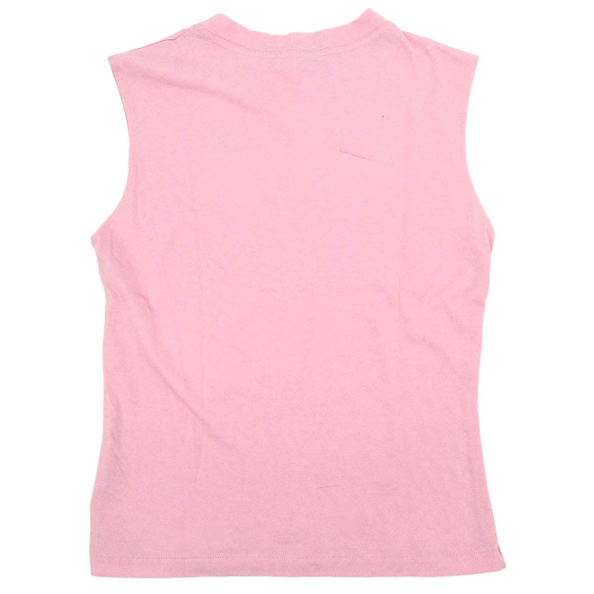 Christian Dior Sleeveless Tank Top Sequins Rhinestone Beads Pink
