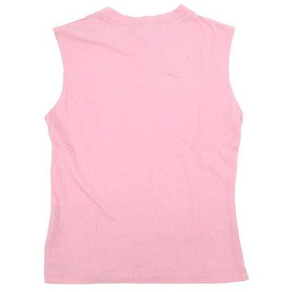 Christian Dior Sleeveless Tank Top Sequins Rhinestone Beads Pink
