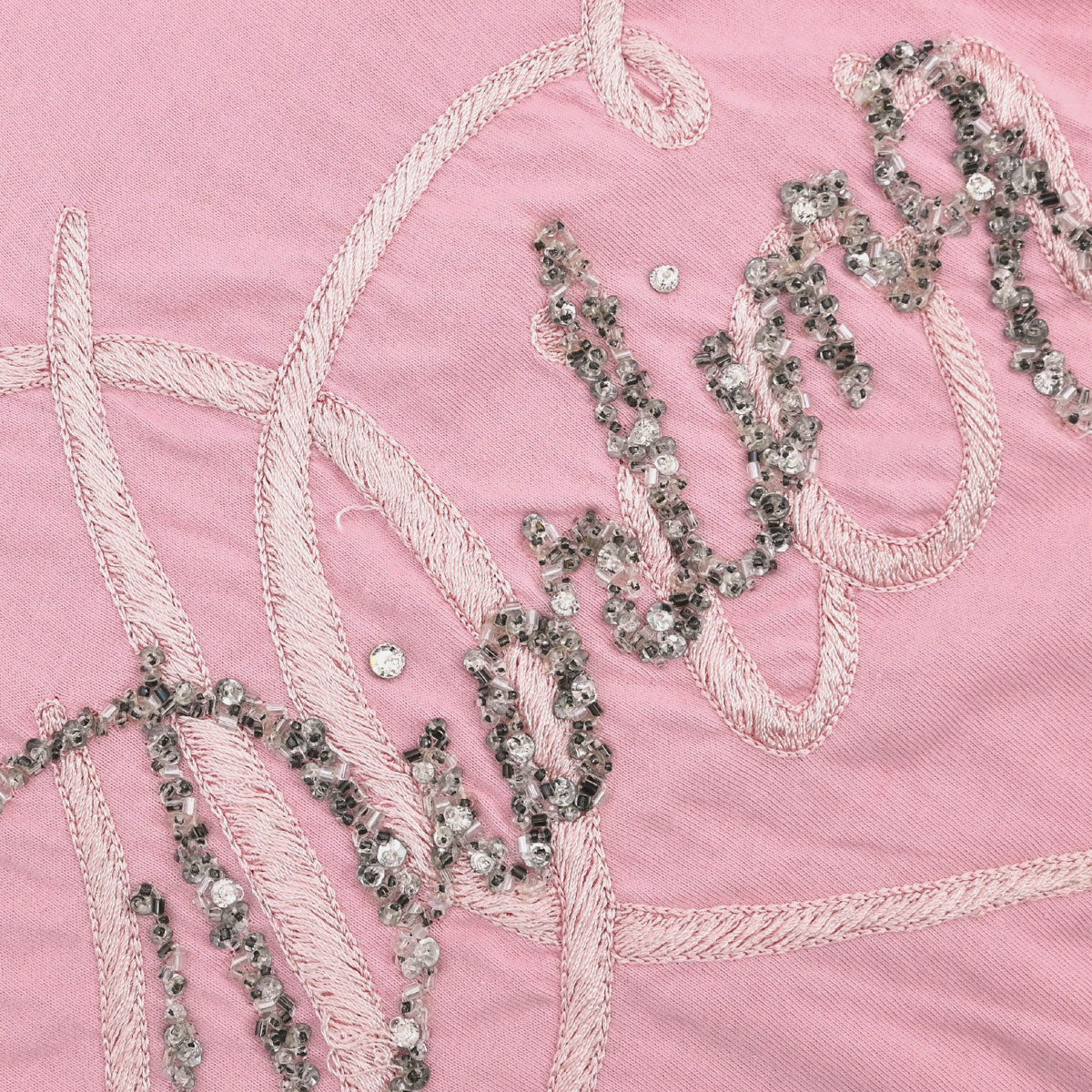 Christian Dior Sleeveless Tank Top Sequins Rhinestone Beads Pink