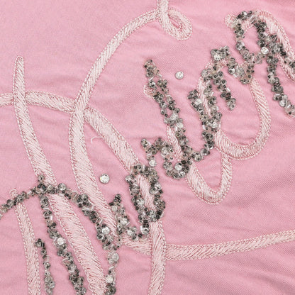 Christian Dior Sleeveless Tank Top Sequins Rhinestone Beads Pink