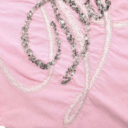 Christian Dior Sleeveless Tank Top Sequins Rhinestone Beads Pink