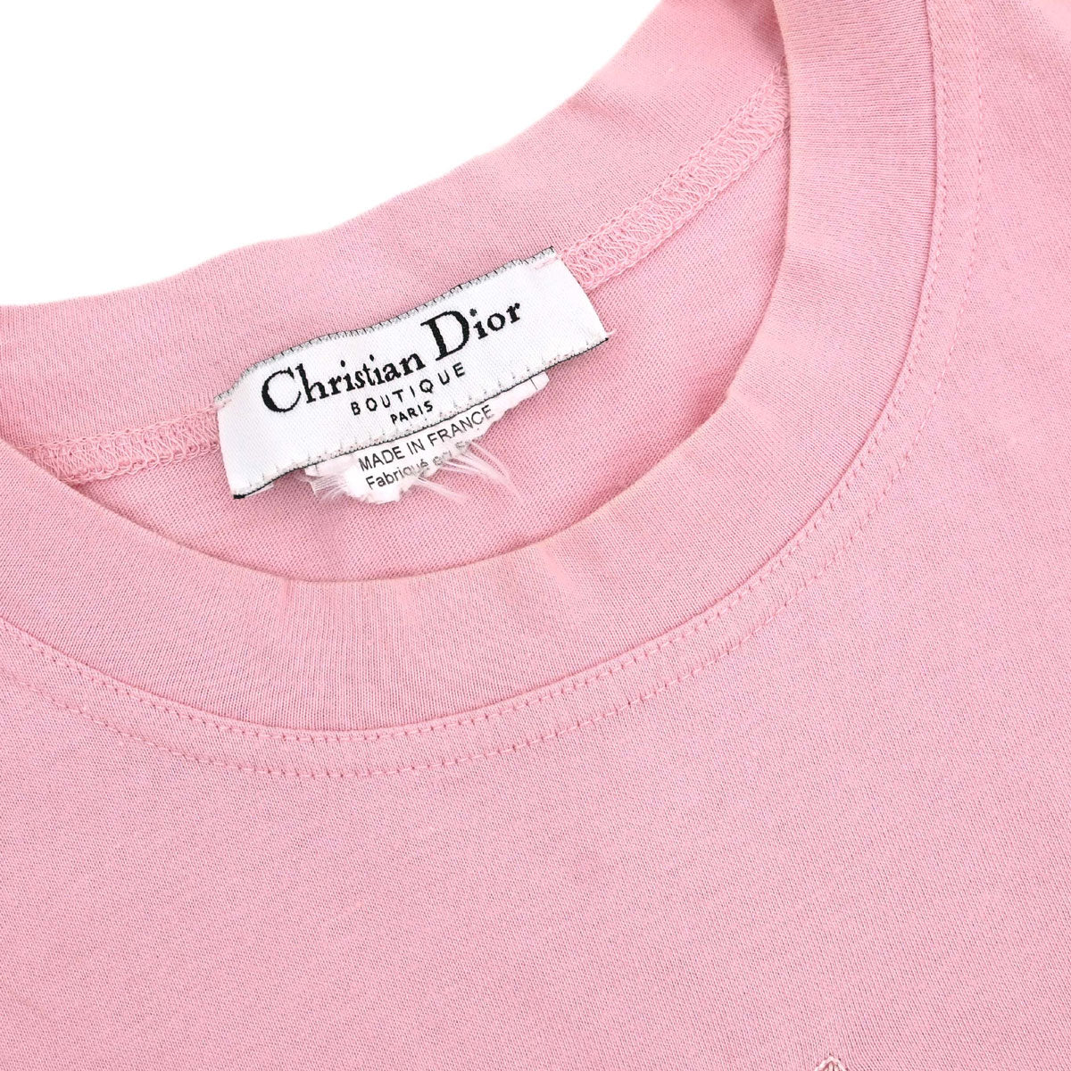 Christian Dior Sleeveless Tank Top Sequins Rhinestone Beads Pink