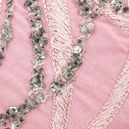 Christian Dior Sleeveless Tank Top Sequins Rhinestone Beads Pink
