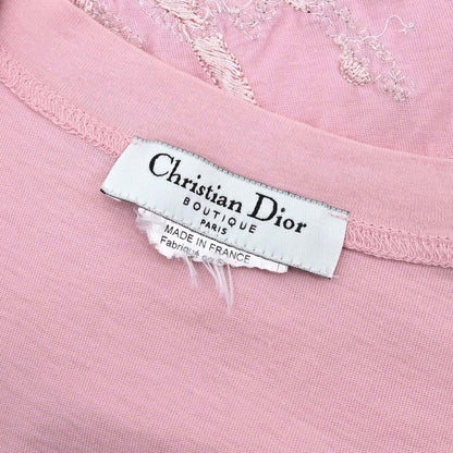 Christian Dior Sleeveless Tank Top Sequins Rhinestone Beads Pink